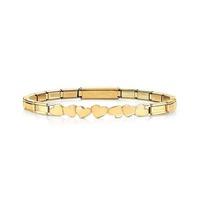 nomination trendsetter gold hearts bracelet 021111001