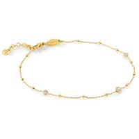 nomination bella gold plated cubic zirconia ankle bracelet 142620 012
