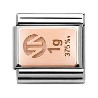 Nomination Rose Gold - Gold Bar Charm 430102 01