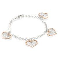Nomination Romantica - Rose Gold Plated 4 Heart Bracelet 141511 011
