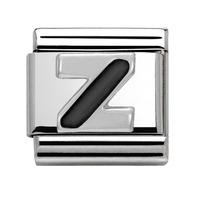 nomination classic black letter z alphabet charm 33020126