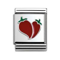 nomination big red chilli heart charm 33220104