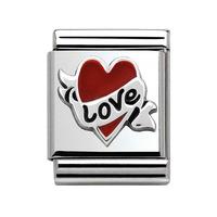 nomination big red love heart charm 33220401