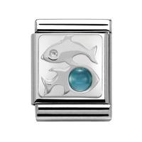 Nomination BIG Zodiac Pisces Blue Topaz Charm 332501/12