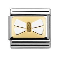 Nomination Elegance White Gold Bow Charm 030280/41