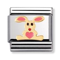 nomination animals of the earth pink rabbit charm 030212 0 01