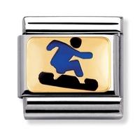 Nomination Sports - Blue Snowboarder Charm 030203-0 24