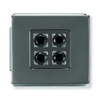 Nomination Ikon Symbols Gunmetal - 4 Black Cubic Zirconia Square Charm 230305 02