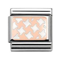 Nomination Rose Gold - White Houndstooth Charm 430201 04