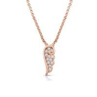 nomination angels sparkling rose gold wing necklace 145321011
