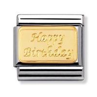 Nomination Engraved Signs - Happy Birthday Charm 030121-0 09