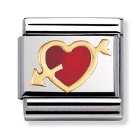 Nomination Love - Red Heart and Arrow Charm 030207-0 12