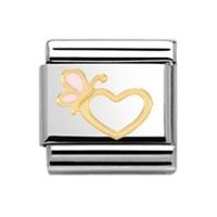 Nomination Love- Heart With Butterfly Charm 030253-0 41