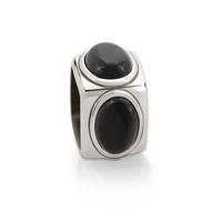 nomination stones black agate cube charm 163302 002