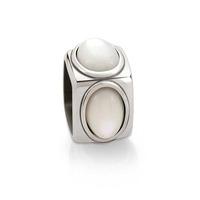 nomination stones white mother of pearl cube charm 163302 010