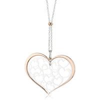 nomination romanitca rose gold plated heart pendant 141526 011