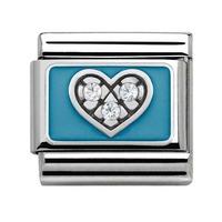 nomination my family blue heart charm 33030607