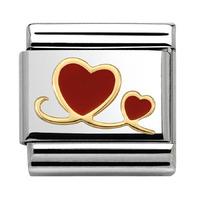Nomination Love - Two Red Hearts Charm 030283 10