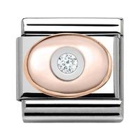 nomination rose gold pink pearl charm 430504 02