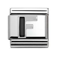 Nomination CLASSIC Black Letter F Alphabet Charm 330201/06