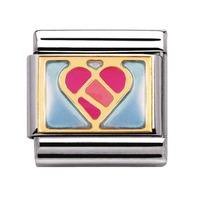 nomination love geometric heart charm 03025313