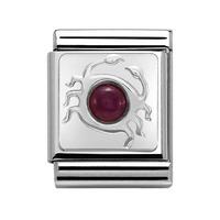 nomination big zodiac cancer ruby charm 33250104