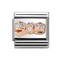 Nomination CLASSIC Rose Gold Cubic Zirconia Bow Charm 430302/12