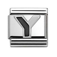 nomination classic black letter y alphabet charm 33020125