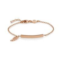 nomination angel rose gold wing bar bracelet 145358011