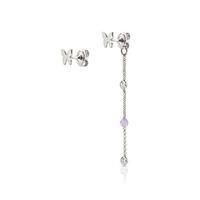 Nomination Bella Silver and Purple Butterfly Earrings 142643/010