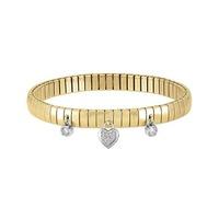 nomination xte yellow gold heart bracelet 044210001