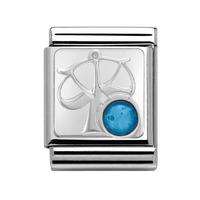 Nomination BIG Zodiac Libra Blue Opal Charm 332501/07