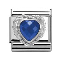 Nomination CLASSIC Blue Faceted Hearts Charm 330603/007