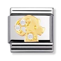 nomination zodiac cubic zirconia capricorn charm 030302 0 10