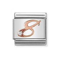 nomination classic rose gold number 8 charm 43031508