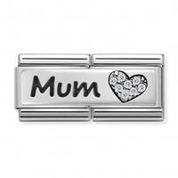 nomination classic double link mum heart charm 33073107