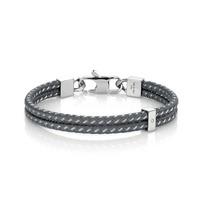 nomination tribe double grey plait bracelet 026431051