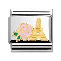 Nomination Madame Monsieur - Pink Rose Eiffel Tower Charm 030285-39