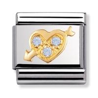 nomination love blue heart with arrow charm 030311 0 05