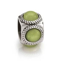 nomination jade light green cube charm 163303 006