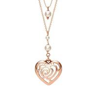 Nomination Roseblush Heart Pearl Double Pendant 131405/011