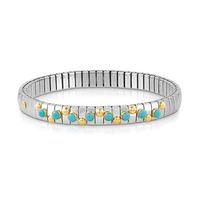 nomination extension 8 turquoise 18ct gold bracelet 044602 003