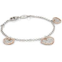 Nomination Romantica Rose Gold Plated 3 Heart Dropper Bracelet 141515 004