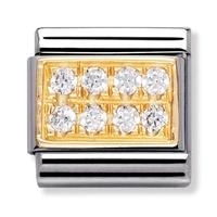 Nomination Cubic Zirconia White Pave Charm 030314-0 01