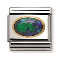 Nomination Oval Stones Green Opal Charm 030502-0 26