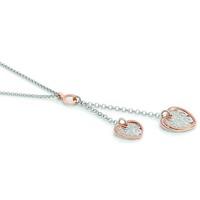 Nomination Romantica Rose Gold Plated Double Heart Pendant 141541 004