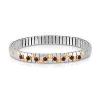 nomination extension 8 garnet 18ct gold bracelet 044602 014