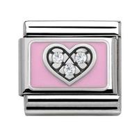 nomination my family pink heart charm 33030606