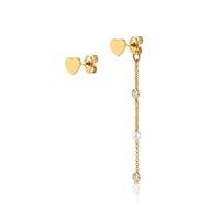 nomination bella yellow gold heart earrings 142643019