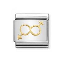 nomination classic symbols him and her infinity charm 03016231